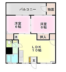 間取図画像 2LDK