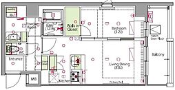 プレセダンヒルズ三ノ輪 1LDKの間取図画像