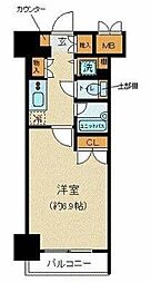 東京メトロ半蔵門線 神保町駅 徒歩2分の賃貸マンション 4階1Kの間取り