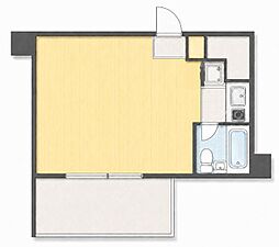 マートルコート東中野 ワンルームの間取図画像