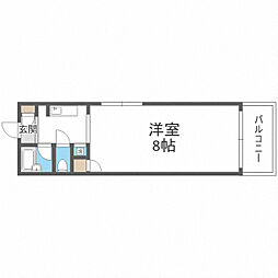 リビング大池通り 1Kの間取図画像
