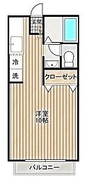 ジードルンク洗足池 1Kの間取図画像