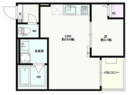 Jack shimofujisawa I 1階1LDKの間取り