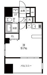 ドゥーエ両国 ワンルームの間取図画像