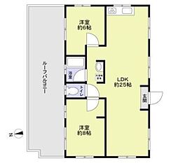 モデラート 3階2LDKの間取り