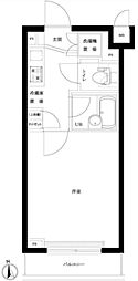 ルーブル大鳥居 1Kの間取図画像
