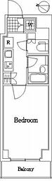 ルーブル大森山王 1Kの間取図画像