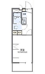 レオパレスPlacido 1Kの間取図画像