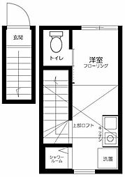 ＬａＬａ柴又 2階ワンルームの間取り