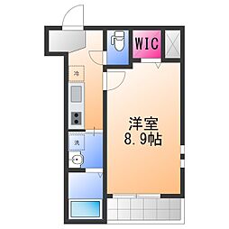 フジパレス百舌鳥駅南2番館 1Kの間取図画像