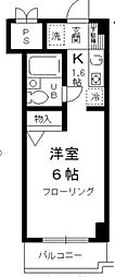 チェリーコート武蔵小金井 1Kの間取図画像