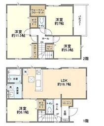 Koletこてはし台#04 1階4LDKの間取り