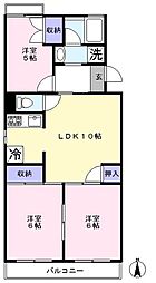 ラフィーヌ・ベルデアール 3LDKの間取図画像