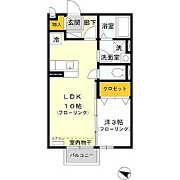 アネシス 1LDKの間取図画像