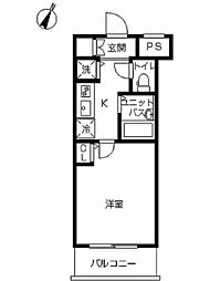 スカイコート文京白山第5 1Kの間取図画像