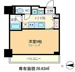 リーフコンフォート赤羽 1Kの間取図画像