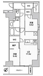 WORVE横浜伊勢佐木町 2LDKの間取図画像