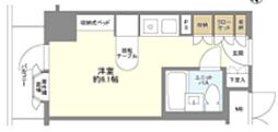 インペリアル南麻布コートアンドサテライト 3階ワンルームの間取り