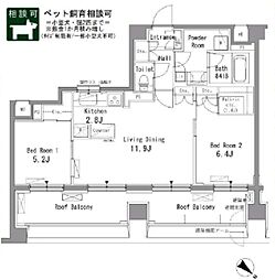 パークアクシス板橋 2LDKの間取図画像