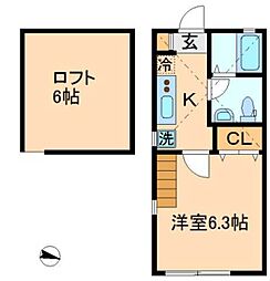 ビューメゾン横浜 1Kの間取図画像