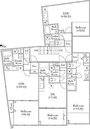 東京メトロ丸ノ内線 方南町駅 徒歩10分の賃貸マンション 2階1DKの間取り
