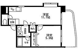 クレール羽田 7階1LDKの間取り
