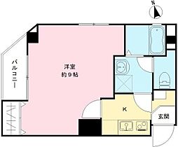 レピュア西葛西レジデンス 1階1Kの間取り