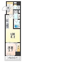URBANEX塚口 1LDKの間取図画像