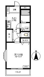 シャルム 1Kの間取図画像