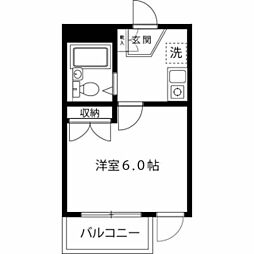 ラポール町田 1Kの間取図画像