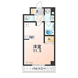 おおさか東線 南吹田駅 徒歩8分の賃貸マンション 1階1Kの間取り
