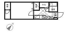 湘南サンライズガーデン5 1Kの間取図画像