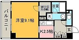 博多プレイス 1SKの間取図画像