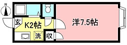 小田急小田原線 下北沢駅 徒歩8分の賃貸アパート 1階1Kの間取り