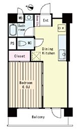 トーア錦糸町マンション 1DKの間取図画像