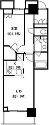 ベイクレストタワー 1LDKの間取図画像
