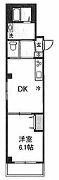 第23シンエイ 1DKの間取図画像