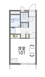 レオパレスフォンターナ 1Kの間取図画像