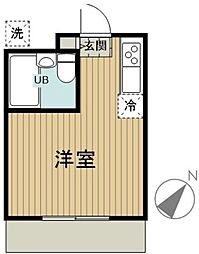 メゾンＲ＆Ｓ(メゾンアールアンドエス) 3階ワンルームの間取り