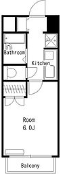シティークレスト元住吉 1Kの間取図画像