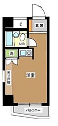 内藤ビソービル ワンルームの間取図画像
