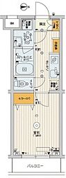 スカイコートパレス千川 3階1Kの間取り