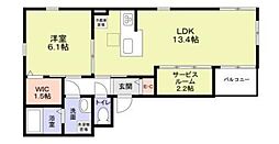 LUX 1SLDKの間取図画像