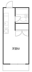 セントラルコーポN館 ワンルームの間取図画像