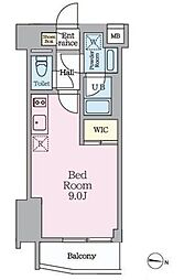 HYs MINOWA II 2階ワンルームの間取り