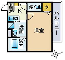 Ａｎｅｍｏｎｅ 1階1Kの間取り