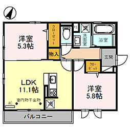 間取図画像 2LDK