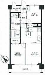 第2鷺沼グリーンヒル 2LDKの間取図画像