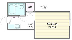 モンシャトー箕輪 1階1Kの間取り