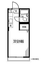 セントヒルズ百合ケ丘 2階ワンルームの間取り
